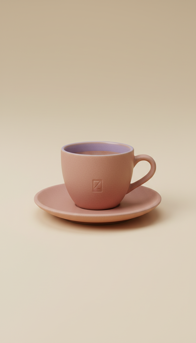 Set de tazas espresso esmaltado mate minimalista